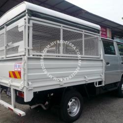 Toyota LY102 Double Cabin Steel Cargo with Aluminium Top & Wire Mesh