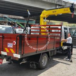 Isuzu NPR truck mounted crane  With Wooden Cargo 5000Kg-7500kg