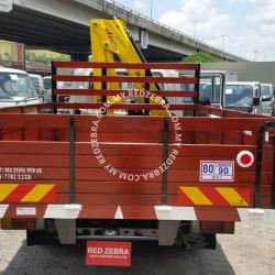 Isuzu NPR truck mounted crane  With Wooden Cargo 5000Kg-7500kg