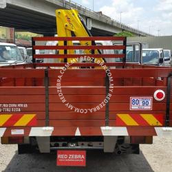 Isuzu NPR truck mounted crane  With Wooden Cargo 5000Kg-7500kg