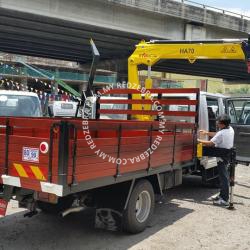 Isuzu NPR truck mounted crane  With Wooden Cargo 5000Kg-7500kg