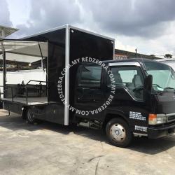 Food Truck Black Colour - Isuzu Lorry